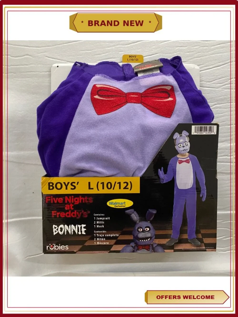 Five Nights at Freddy's Bonnie Costume Kids Size L